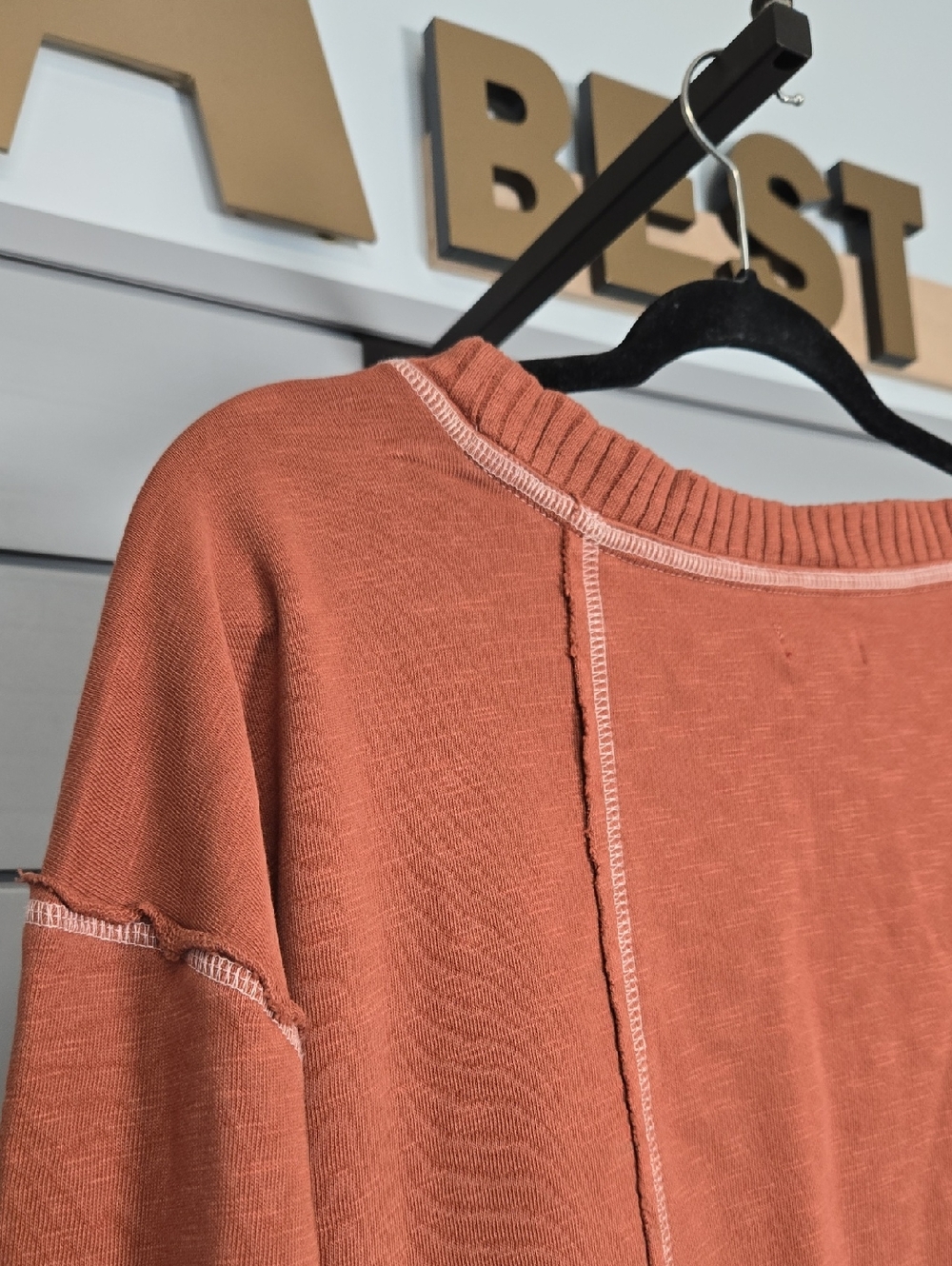 Pilcro Knit Crewneck Sweater - Rust - Picture 13 of 15